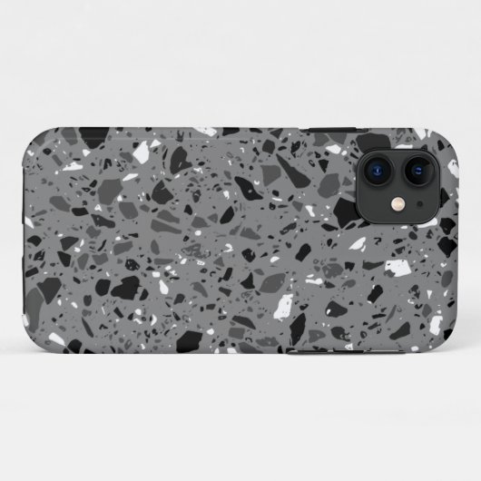 Schwarzweißterrazzo Case-Mate iPhone Hülle (Rückseite (Horizontal))