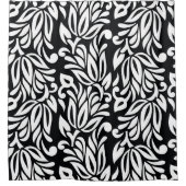 Schwarzweißtextilien. Duschvorhang (Vorderseite)