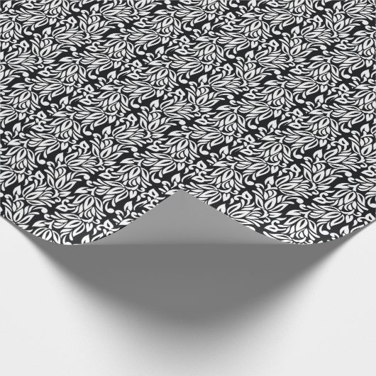 Schwarzweißtextilien. Geschenkpapier (Ecke)