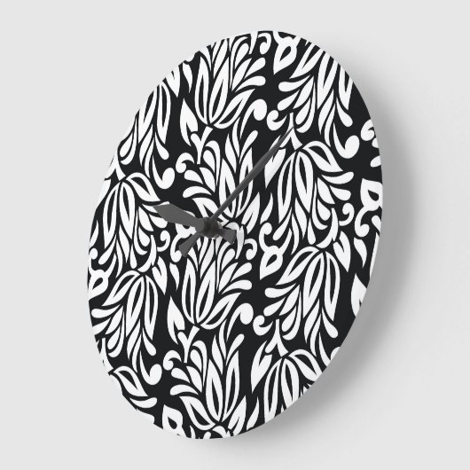 Schwarzweißtextilien. Große Wanduhr (Winkel)