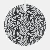 Schwarzweißtextilien. Ornament Aus Glas (Vorderseite)