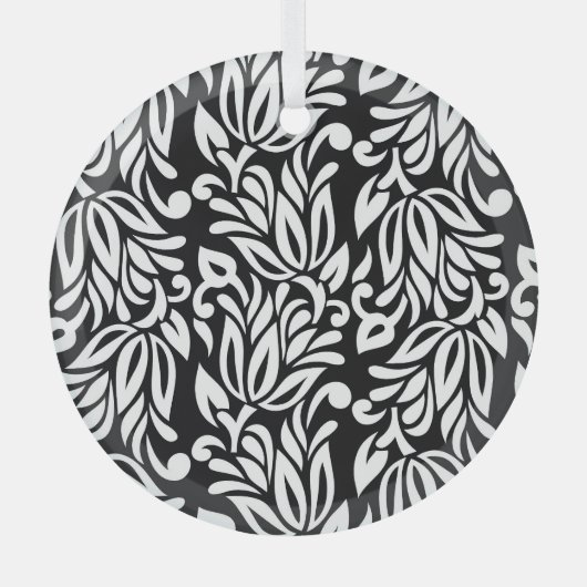 Schwarzweißtextilien. Ornament Aus Glas (Vorderseite)