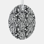 Schwarzweißtextilien. Ornament Aus Glas (Vorderseite Rechts)