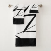 Schwarzweißtextur  badhandtuch set (Insitu)