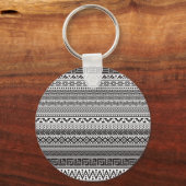 Schwarzweißtextur Schlüsselanhänger (Vorderseite)