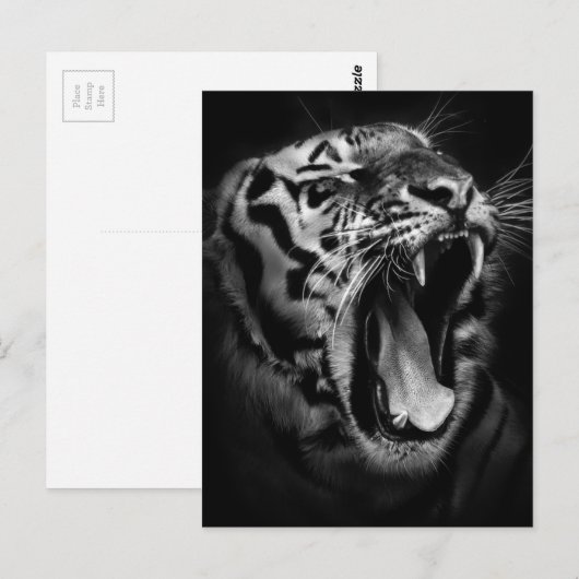 Schwarzweißtiger Inspiration Postkarte (Vorne/Hinten)