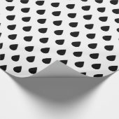 Schwarzweißtropfen Geschenkpapier (Ecke)