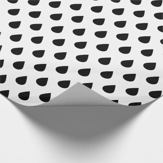 Schwarzweißtropfen Geschenkpapier (Ecke)