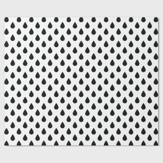 Schwarzweißtropfen Geschenkpapier (Flach)