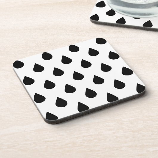 Schwarzweißtropfen Getränkeuntersetzer (Linke Seite)