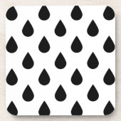 Schwarzweißtropfen Getränkeuntersetzer (Vorderseite)