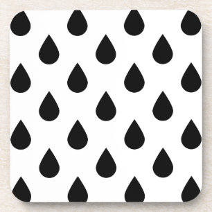 Schwarzweißtropfen Getränkeuntersetzer