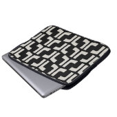 Schwarzweißtuch Laptopschutzhülle (Vorne Knopf)