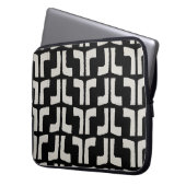 Schwarzweißtuch Laptopschutzhülle (Vorderseite Links)