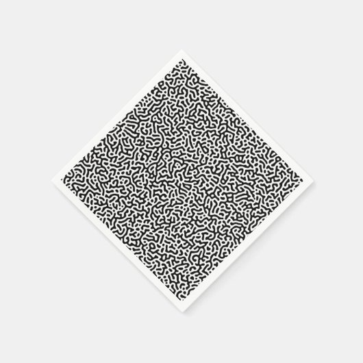 Schwarzweißturing-Motiv Serviette (Ecke)