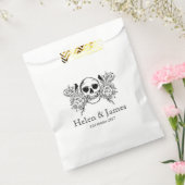 Schwarzweißtüte mit Blumenschädel Leckerei Geschenktütchen (Versiegelt)