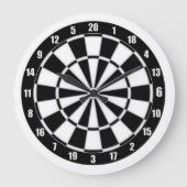 Schwarzweißuhr Große Wanduhr (Vorderseite)