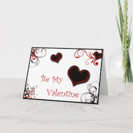 Schwarzweißvalentin Feiertagskarte