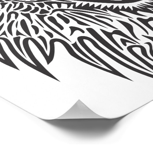 Schwarzweißvektor Poster (Ecke)