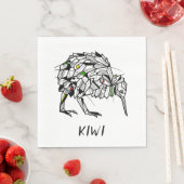 Schwarzweißvogel Serviette (Beispiel)