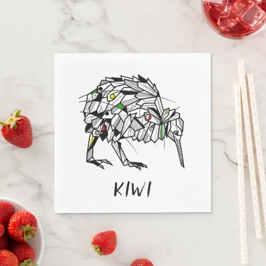 Schwarzweißvogel Serviette (Beispiel)