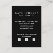 Schwarzweißvorlage Visitenkarte (Rückseite)