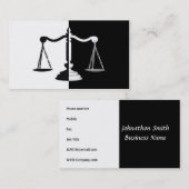 Schwarzweißwaage Visitenkarte (Vorne/Hinten)
