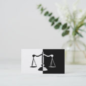 Schwarzweißwaage Visitenkarte (Stehend Vorderseite)