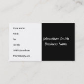 Schwarzweißwaage Visitenkarte (Rückseite)