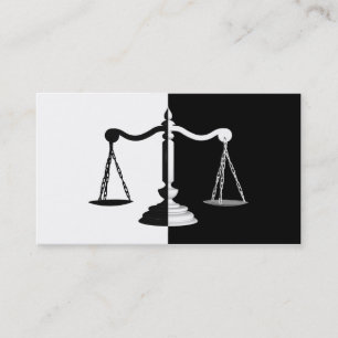 Schwarzweißwaage Visitenkarte