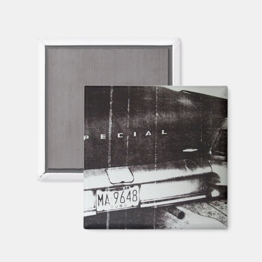 Schwarzweißwagen Magnet (Vorderseite/Rückseite)