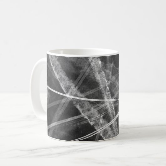 Schwarzweißwege Kaffeetasse (Vorderseite Links)