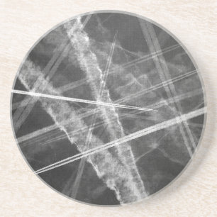 Schwarzweißwege Sandstein Untersetzer