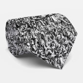 Schwarzweißwirbel Krawatte (Gerollt)