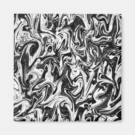 Schwarzweißwirbel Magnet (Vorne)