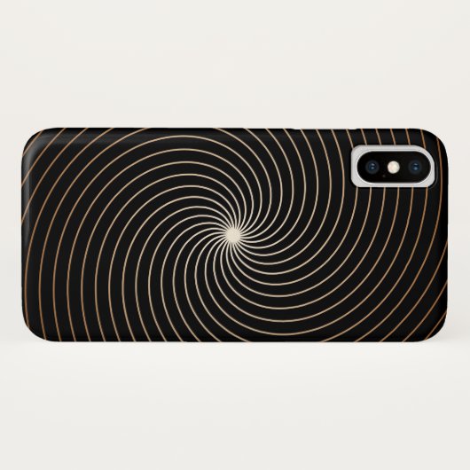 Schwarzweißwirbel mit Tan-Gradation Case-Mate iPhone Hülle (Rückseite (Horizontal))