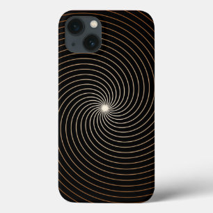 Schwarzweißwirbel mit Tan-Gradation Case-Mate iPhone Hülle