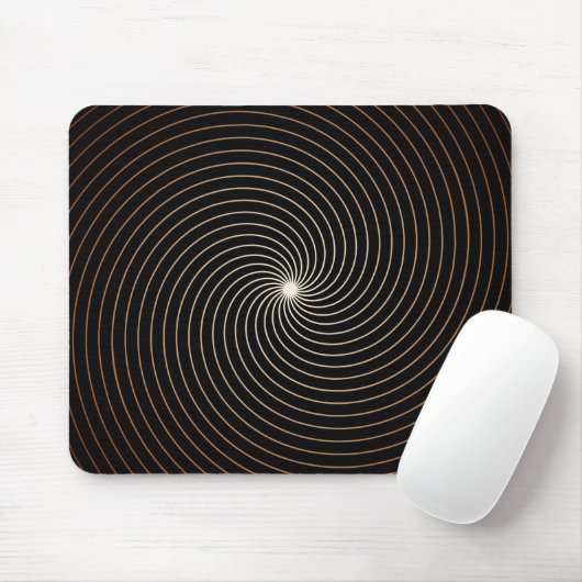 Schwarzweißwirbel mit Tan-Gradation Mousepad (Mit Mouse)