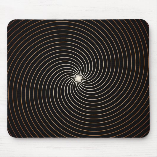 Schwarzweißwirbel mit Tan-Gradation Mousepad (Vorne)