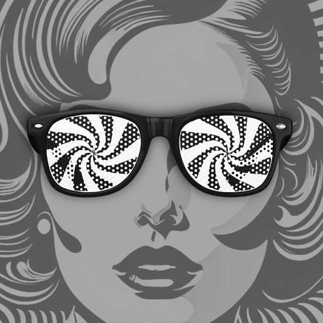 Schwarzweißwirbel Partybrille (Von Creator hochgeladen)