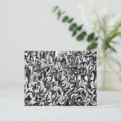 Schwarzweißwirbel Postkarte (Stehend Vorderseite)