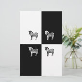Schwarzweißzebra Briefpapier (Stehend Vorderseite)
