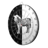 Schwarzweißzebra Dartscheibe (Vorderseite rechts)