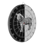 Schwarzweißzebra Dartscheibe (Vorderseite Links)