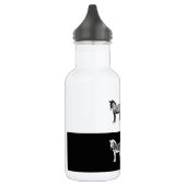 Schwarzweißzebra Edelstahlflasche (Links)