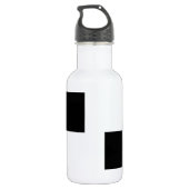 Schwarzweißzebra Edelstahlflasche (Rückseite)
