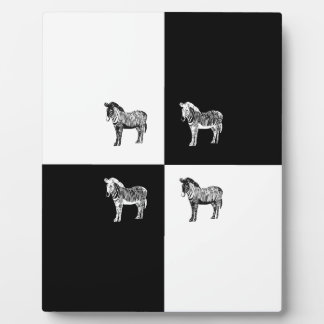 Schwarzweißzebra Fotoplatte
