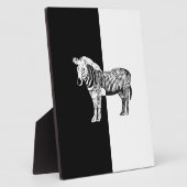 Schwarzweißzebra Fotoplatte (Seite)