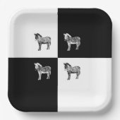 Schwarzweißzebra Pappteller (Vorderseite)