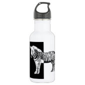 Schwarzweißzebra Trinkflasche (Vorderseite)